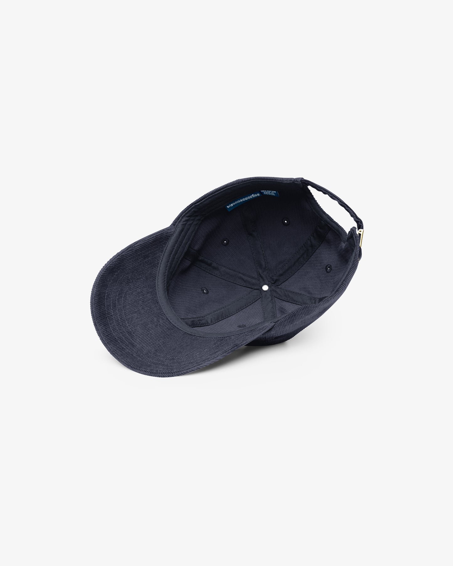 Lover Script Corduroy Cap - Navy/Yellow
