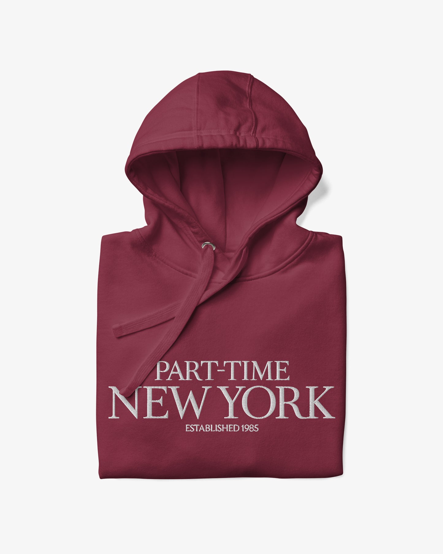 PART-TIME NEW YORK Hoodie - Maroon/White