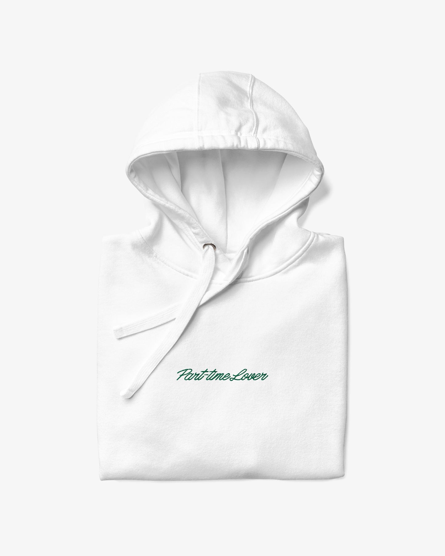 Lover Script Hoodie — White/Green
