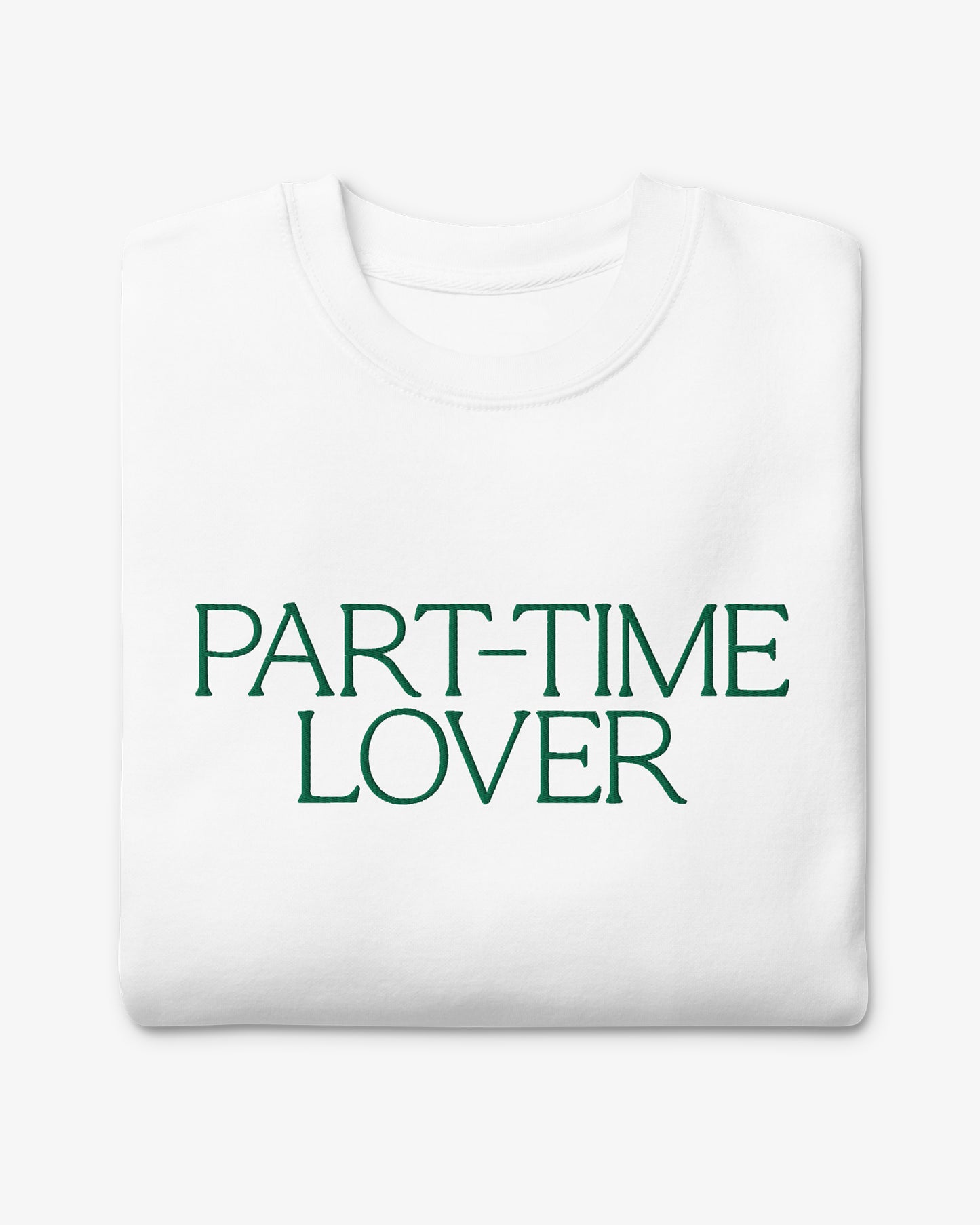 PART-TIME LOVER Sweatshirt - White/Green