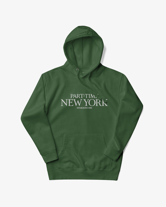PART-TIME NEW YORK Hoodie - Green/White
