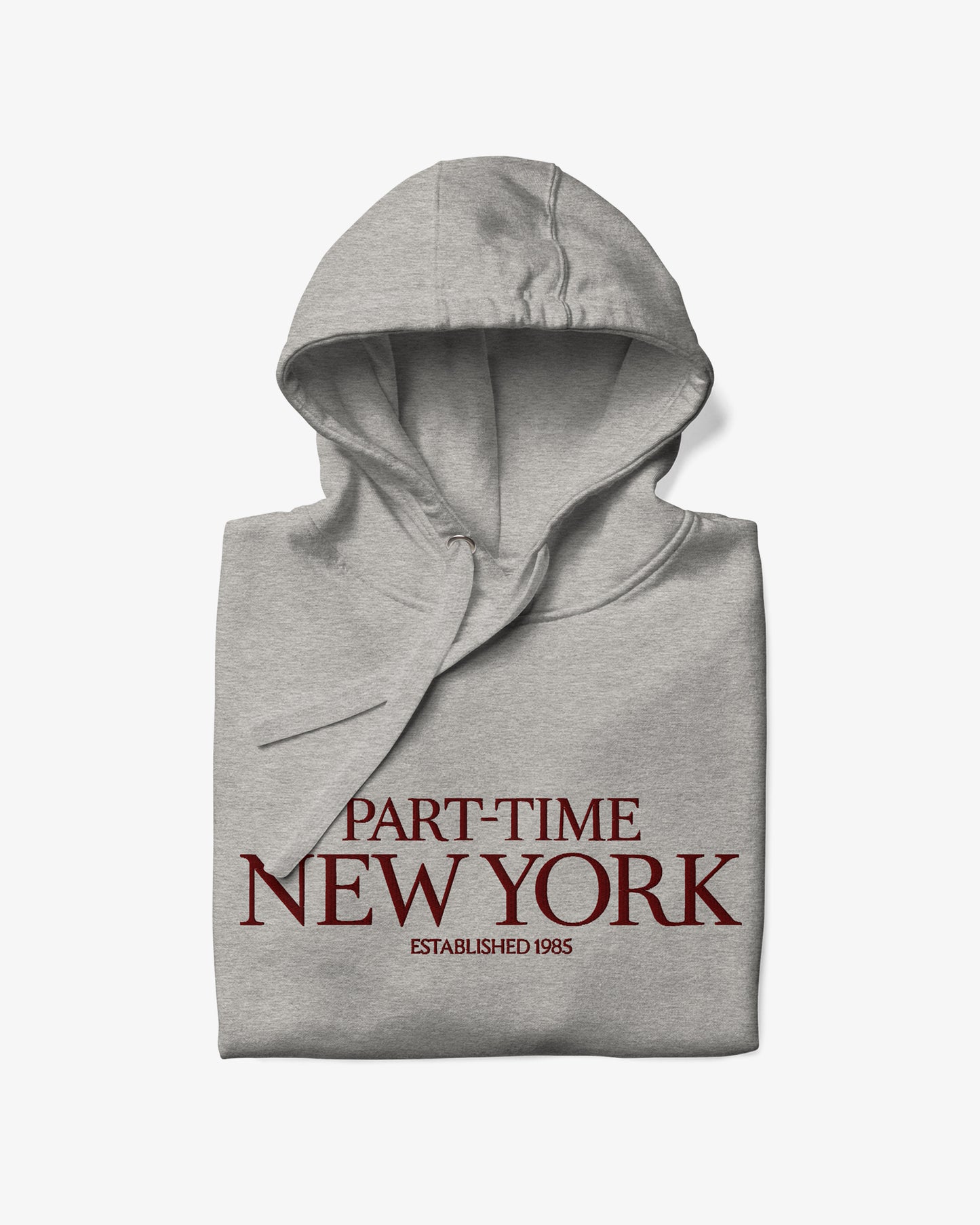PART-TIME NEW YORK Hoodie - Grey/Maroon