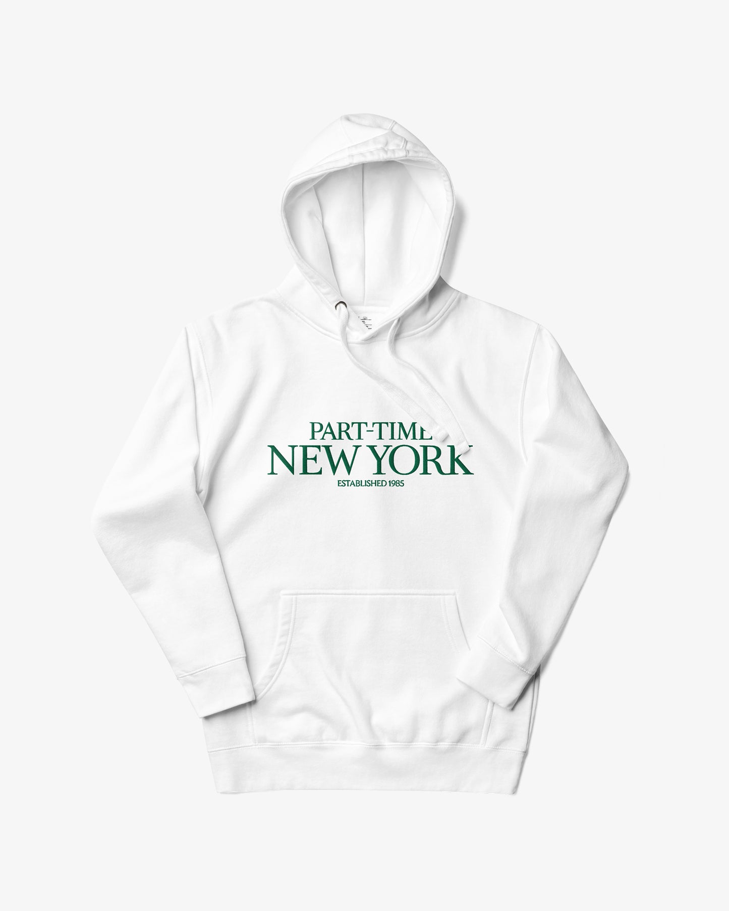 PART-TIME NEW YORK Hoodie - White/Green