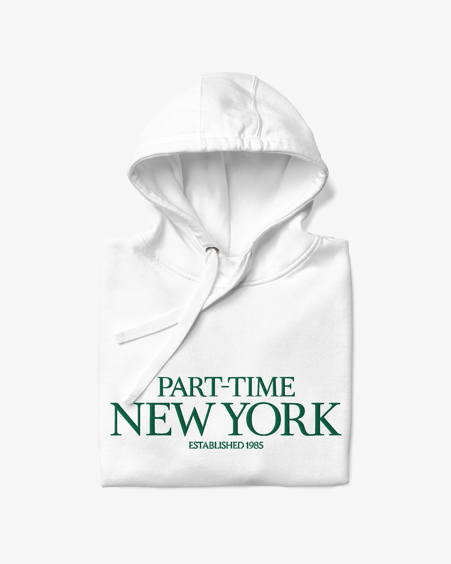 PART-TIME NEW YORK Hoodie - White/Green