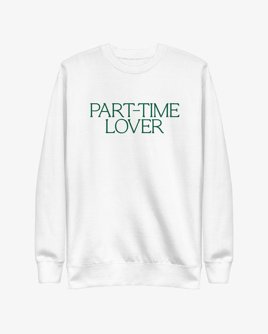 PART-TIME LOVER Sweatshirt - White/Green