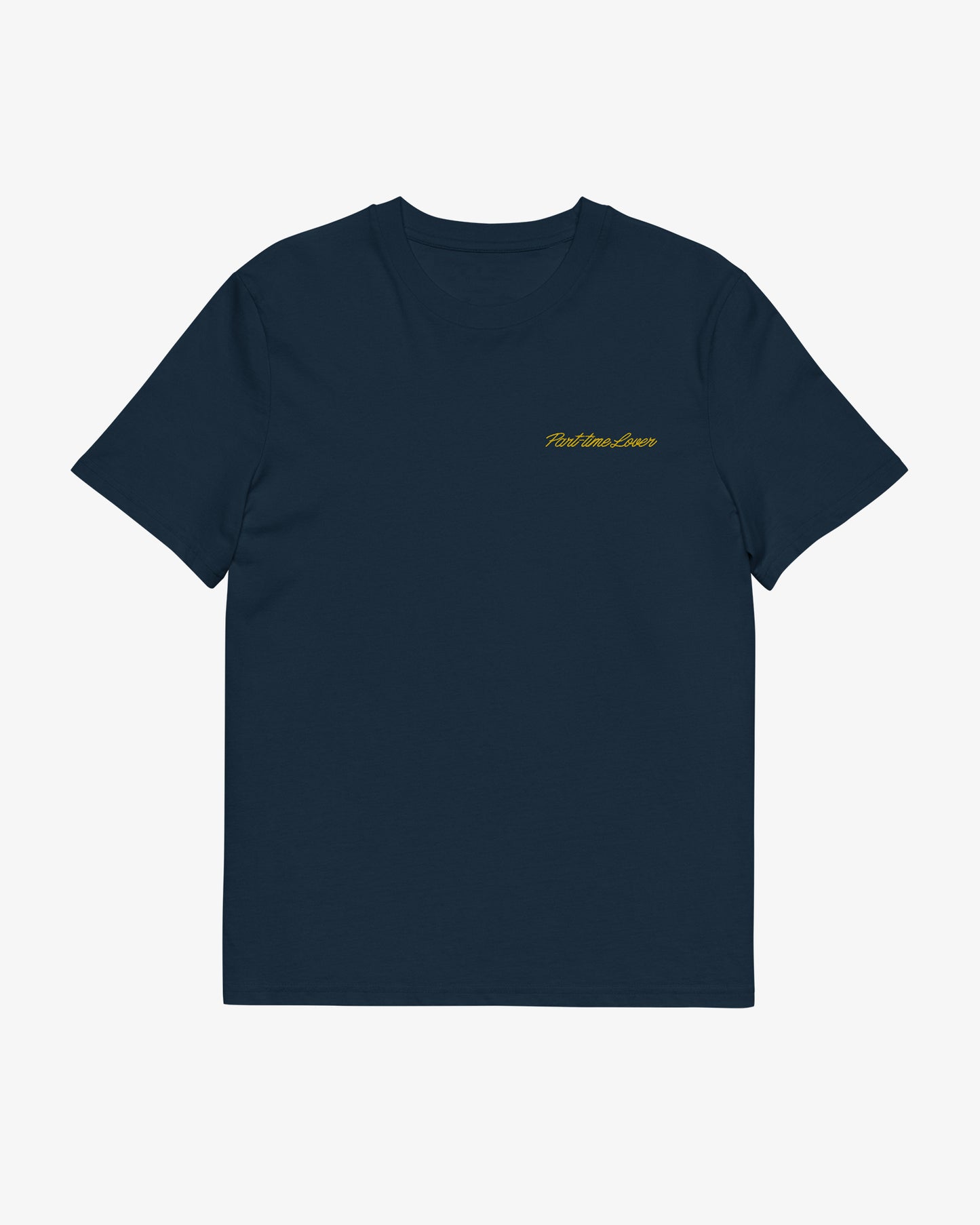 Lover Script T-shirt - Navy/Yellow