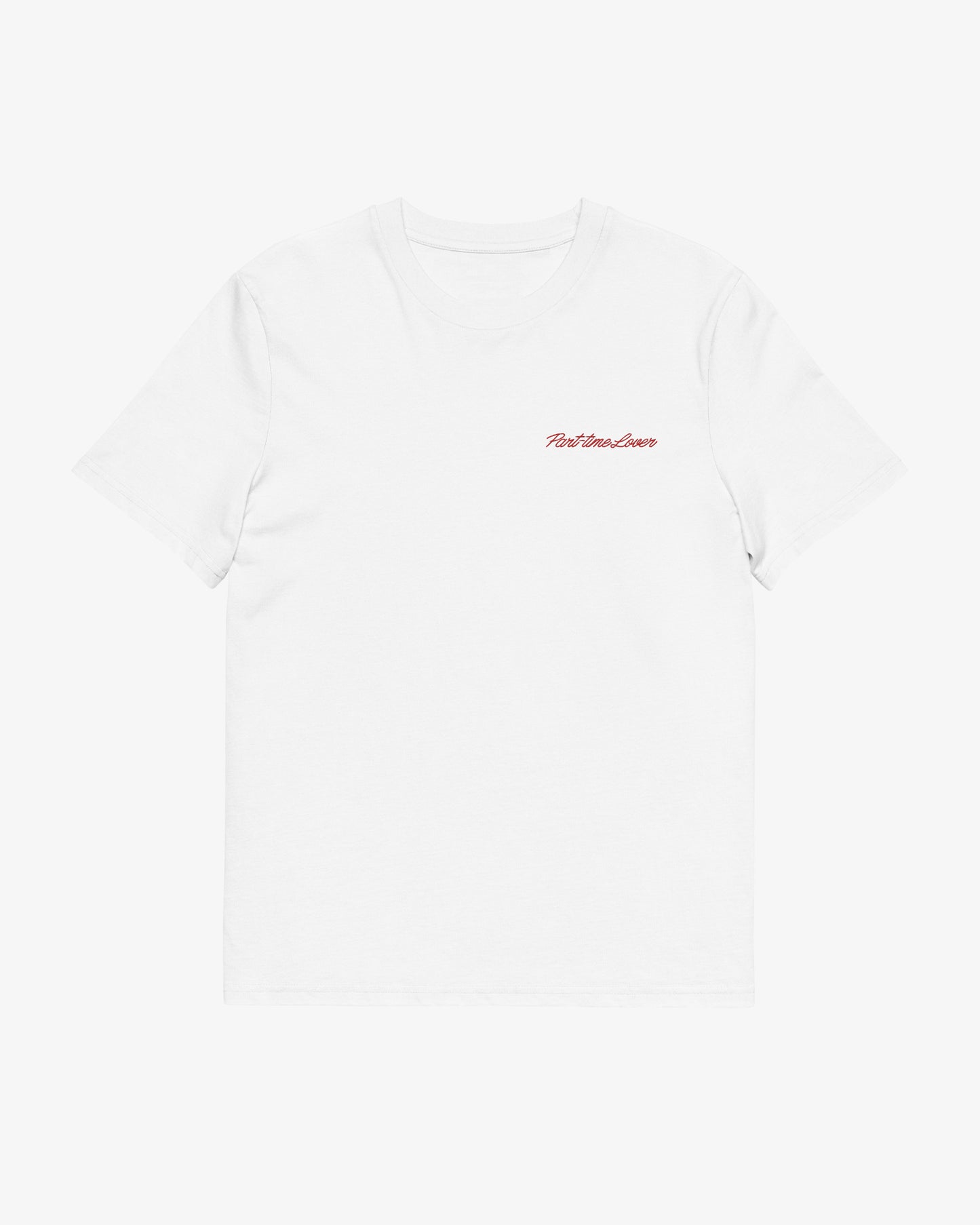 Lover Script T-shirt - White/Red