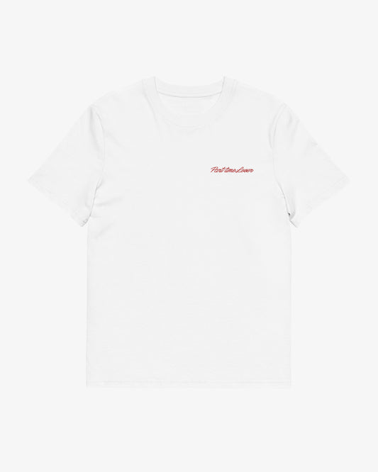 Lover Script T-shirt - White/Red
