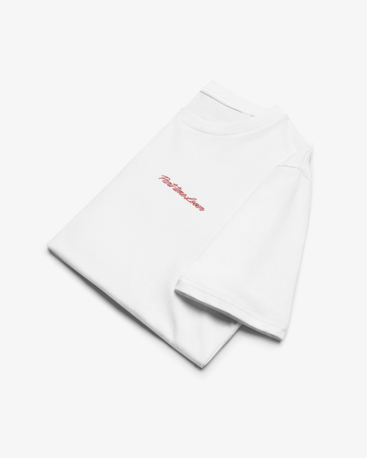 Lover Script T-shirt - White/Red